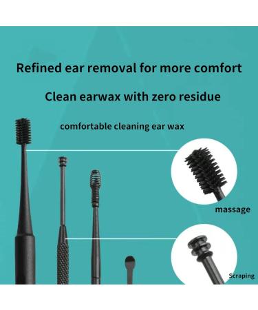 Medical Grade Stainless Steel Earwax Removal Kit - Black 7 Count with Storage Box - Buy Online on GoSupps.com