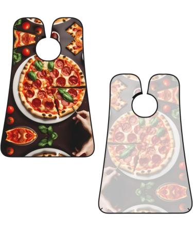 Pizza Print Beard Bib Apron for Men | Hair Catcher & Beard Trimming Cape | Perfect Grooming Accessory - Buy Online on GoSupps.com