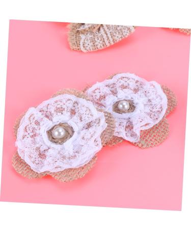 NUOBESTY 20pcs Burlap Hibiscus Flowers Ribbon Hair Bows DIY Craft Making Accessories Roses Manual B5 As Shown Size 1 - Buy Online on GoSupps.com