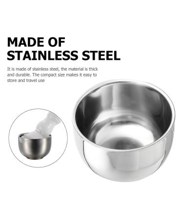 Beaupretty Shaving Soap Cup - Stainless Steel & Ceramic Smooth Shaving Foam Shell for Men - International Shipping Available - Buy Online on GoSupps.com