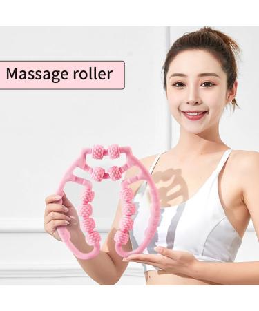 Buy Pink Rose Leg Massage Roller - Manual Cellulite & Muscle Relaxation Tool for Sore Muscles | International Shipping Available - Buy Online on GoSupps.com