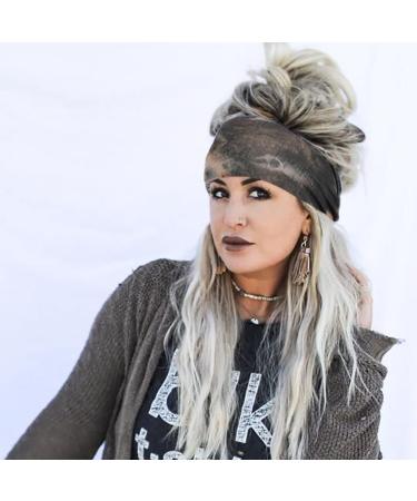 Zoestar Boho Frontal Ligaments - Stylish Batik Yoga Headscarf & Turban Headband Set for Women & Girls | 3-Piece Vintage Hair Accessories - Buy Online on GoSupps.com