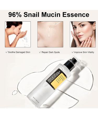 Snail Mucin Serum 96% Essence - Power Repairing & Soothing Skin Care - 100ml (1PCS) - Buy Online on GoSupps.com