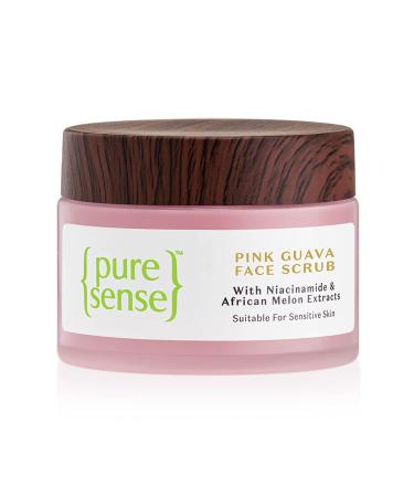 Pink Guava Face Scrub with Niacinamide & African Melon| Gentle Exfoliation for a Clear & Glowing Skin | Tan removal | Suitable for Dry Oily | Sensitive & Acne Prone Skin | 50g