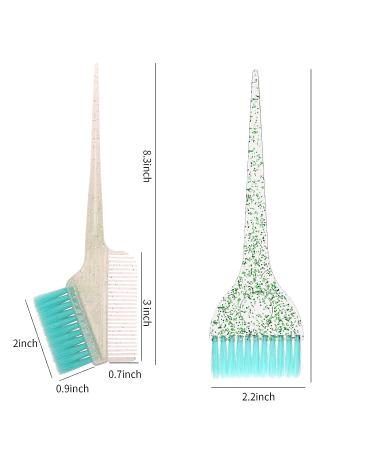 3Pcs Glitter Hair Dye Brush and Bowl Set - Salon Quality Dyeing Kit for Hair Coloring, Bleaching, and Dyeing - Green - Buy Online on GoSupps.com