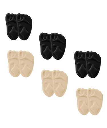 NOLITOY 6pairs Sponge Forefoot Pad Practical Pads High-Heel Insoles Front Foot Pads Anti-Slip Insoles Shoe Inserts Shoe Half Insoles Invisible Supple Insole Forefoot Pads