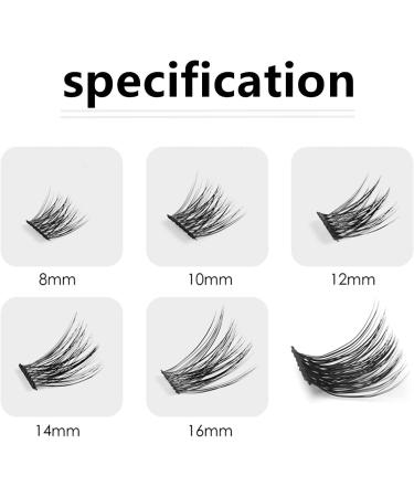 Jsdoin Cluster Lashes 84 Pcs C/D Curl 8-16mm Length DIY Eyelash Extensions - Natural & Mega Styles - Buy Online on GoSupps.com