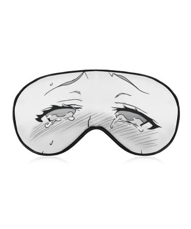 Ahegao Face Eye Mask Adjustable Straps Blackout Sleep Eye Cover Soft Sleeping Masks 1 Count (Pack of 1) Color 3