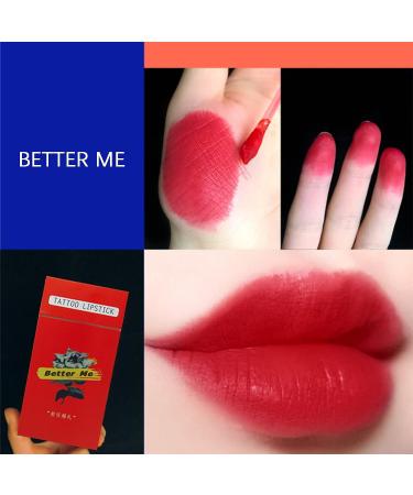 PASNOWFU 20 Pcs/Set Tattoo Lipstick Cotton Swab - Haze Red | Waterproof & Long-lasting Lip Stain for Easy Application - Buy Online on GoSupps.com
