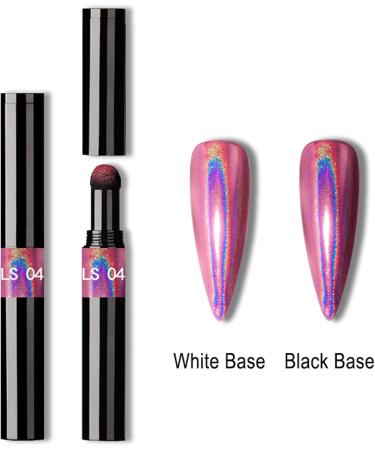 Roseflower 6 Sticks Air Cushion Chrome Powder Pencil - Holographic Nail Decoration | Shiny Metallic Effect for DIY Manicure | Durable Nail Art Tool - Buy Online on GoSupps.com