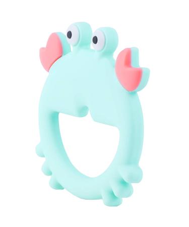 PREMYO Cooling Teething Ring for Babies - BPA-Free Silicone Teething Aid - Soft Relief for Teething Pain - Crab Mint Flavor - Buy Online on GoSupps.com