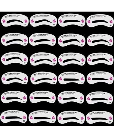 Eyebrow Stencils Kit Brow Shaping Grooming Templat Styling Tool 24PCS - Buy Online on GoSupps.com