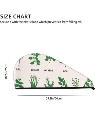 Herbs Microfiber Hair Towel | Soft Super Absorbent Quick Dry Wrap for Long Curly & Thick Hair - Ideal for Women - Coral Velvet - Buy Online on GoSupps.com