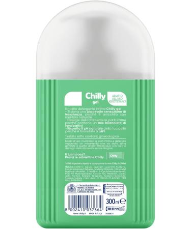  Chilly Chilly Cleansing Gel in a fresh anti-odor formula with a pH of 5 for long-lasting natural freshness and clinically tested menthol 6 x 300ml bottles - Buy Online on GoSupps.com