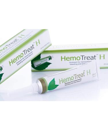 HemoTreat H Haemorrhoid Treatment Cream - Tube with Internal Applicator - Ointment for Internal and External Haemorrhoids 25 ml
