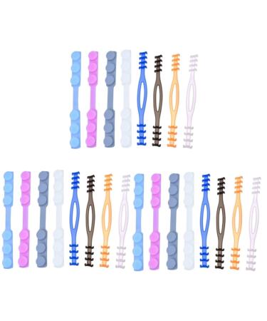 Minkissy hanging 24 pcs facial cover ear gripes Band buckle -ear -fan adjustable clothing bar ear rope buckle mask strap adjuster with hook facial mask earlroot