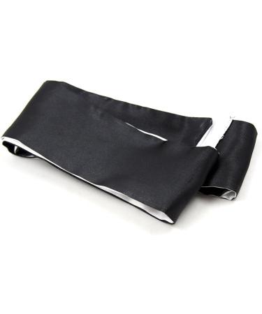 Luxury Black Satin Eye Mask - Silk Blindfold for Sleep | 59 Inch Eye Sleeping Mask - Buy Online on GoSupps.com
