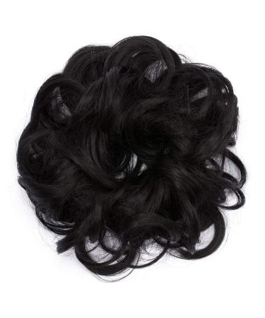 Tess Hair Part Dutt Black Hair Tie - Wavy Small Knot Updos Affordable 30g Hair Extensions for Women - Buy Online on GoSupps.com