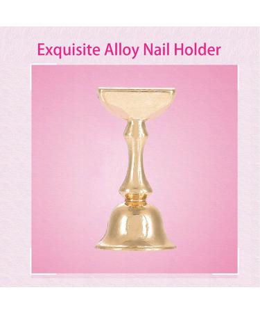 Magnetic Nail Holder Stand - 3 Colors Oval Crystal & Alloy Bracket for Nail Art & Crafts | Manicure Essentials - Buy Online on GoSupps.com