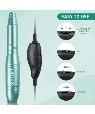 Alls Electric Nail Cutter Kit - 6 Precision Bits 20 000 RPM Manicure & Pedicure Drill for Gel Nails - Portable Nail Milling & Grinding Tools - Buy Online on GoSupps.com