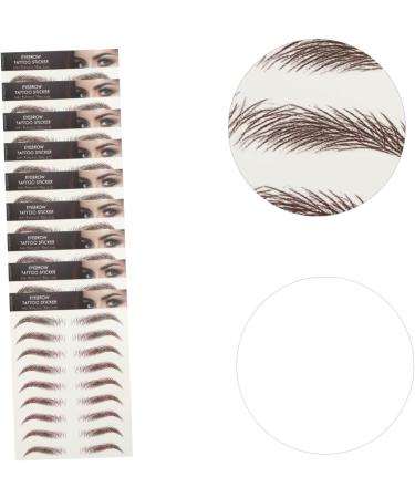 PLAFOPE 6d Eyebrows Stickers 9 sheets Temporary Hairlike Lady Waterproof Eyebrows False Transfer Transfers Brow Stickers - Buy Online on GoSupps.com
