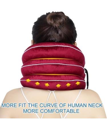 SSDDDLZEQ Luft-Blasbar Neck Support - Cervical Spine Decompression & Pain Relief - Red - Buy Online on GoSupps.com