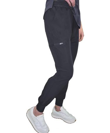 Green Town Women's V-Neck Tuck-In Top & Slim Fit Jogger Yoga Pant Scrub Set - Medium Pewter | GT 4FLEX Nursing Wear - Buy Online on GoSupps.com