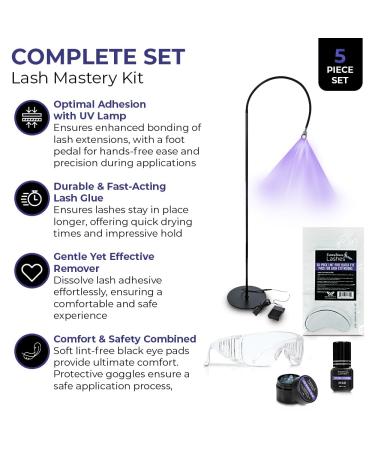 Buy Existing Beauty Lashes UV Lamp Kit - Complete Set with Foot Pedal Glue & Remover for Flawless Lash Extensions | Fast International Shipping - Buy Online on GoSupps.com