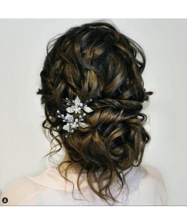 Edary Crystal Hairpins for Bride - Elegant Wedding Hair Accessories - Silver Hair Clips (Set of 2) - Buy Online on GoSupps.com