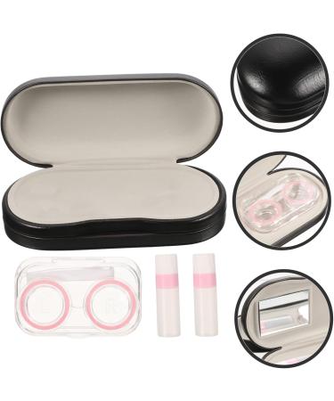 Shop Lifkomie Double-Layer Glasses Case - 2-in-1 Travel Container for Contact Lenses & Glasses - Multi-Purpose Storage | White & Pink 16x7x5.5cm - Buy Online on GoSupps.com