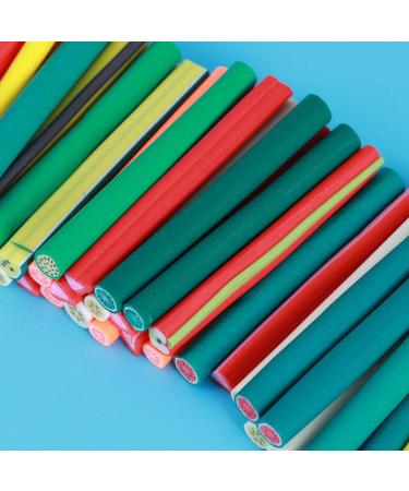 50pcs Soft Ceramics Nail Art Stickers 3D Colorful Manicure Sticks for DIY Decoration 5 x 50 mm (Fruit Style) - Buy Online on GoSupps.com