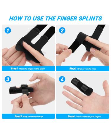 Echify Adjustable Finger Rail - Trigger Finger Protection & Stabilizer for Arthritis & Injuries - Aluminum Support (Black) - Buy Online on GoSupps.com