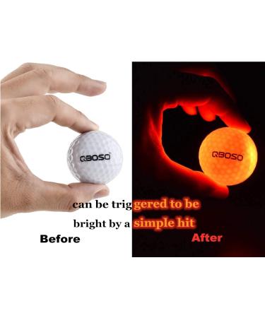 QBOSO Glow in The Dark LED Golf Balls - 6 Pack | Light Up for Night Golfing Fun and Improved Accuracy on Every Shot - Buy Online on GoSupps.com