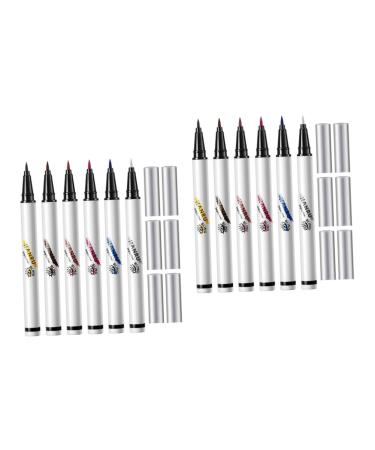 ABOOFAN 12 Pcs Makeup Eyeliner Pen Ultra-fine Felt-tip Eyeliner Miss Abs Liquid Eyeliner No Smudge