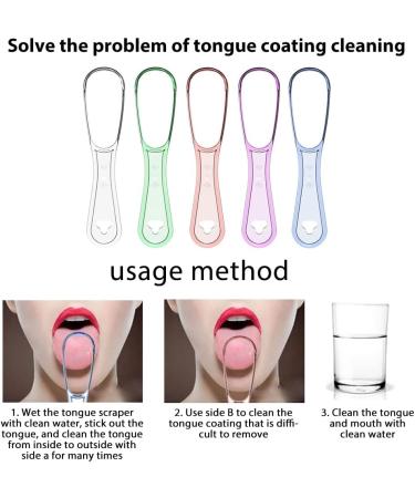Buy Tongue Cleaner - 5 Tongue Scraper Brushes for Adults & Children | Easy to Use PP Tongue Cleaners - Fresh Breath & Oral Hygiene - Buy Online on GoSupps.com
