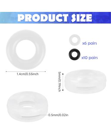 16 Pairs Anti-Slip Silicone Round Glasses Ear Pads - Comfortable Owel Grip for Sunglasses & Reading Glasses (Black & White) - Buy Online on GoSupps.com