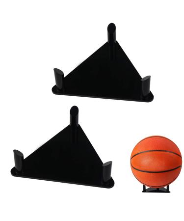 Tasybox Acrylic Ball Stand Holder, Sports Ball Storage Display Rack for Basketball Football Volleyball Soccer Rugby Balls 2 Pack Black