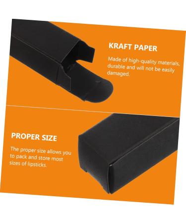 Beaupretty 50Pcs Glossy Lip Balm Boxes | Kraft Paper Lip Balm & Essential Oil Packaging | Black Lipstick Packing Boxes - Buy Online on GoSupps.com