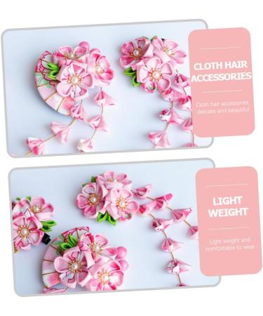 minkissy Japanese Hair Accessories Floral Hair Pins Vintage Kimono Flower Hair Clip Kimono Hair Accessories Kanzashi Hair Ornament Pink Hair Clips Kimono Flower Hairpins Manual Orchid Cloth - Buy Online on GoSupps.com