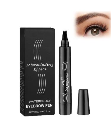 Daffezon Upgraded Natural Eyebrow Pencil 2024 Microblading Eyebrow Pencil 4 Heads Microblading Eyebrow Pencil Waterproof Natural Eyebrow Pencil Smudge-Proof Eyebrow Pencil