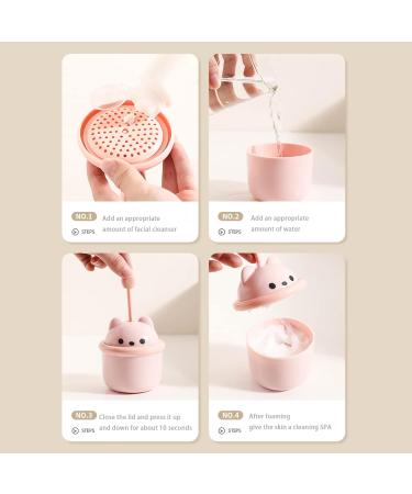 Pink Bear Facial Cleanser Foam Maker - International Shipping | Best Bubble Foamer for Face Wash & Shampoo - Buy Online on GoSupps.com