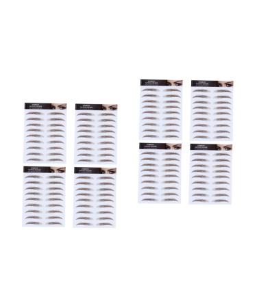 Beavorty 8 pcs eyebrow stickers makeup stickers hair eyebrows brown 6D Hair-Like Eyebrows Stickers 4d tool
