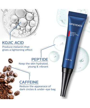 Nordizoe Openeyes Awaken Peptide Lifting Eye Gel - Anti-Wrinkle & Firming Men's Eye Cream (5Pcs) - Buy Online on GoSupps.com
