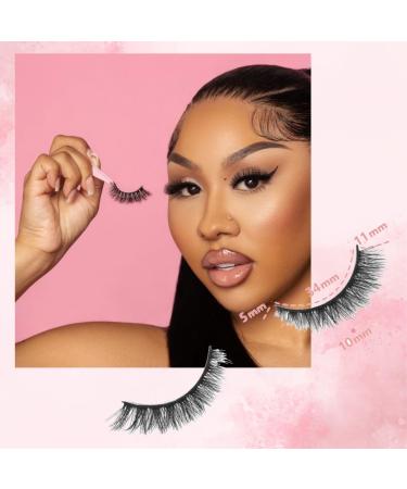 Generic Fluffy Lashes False Eyelashes Wispy Cat Eye Lashes Faux Mink False Lashes 3D Volume D Curl Dramatic Lashes Strips Fake Eyelashes 7 Pairs - Buy Online on GoSupps.com