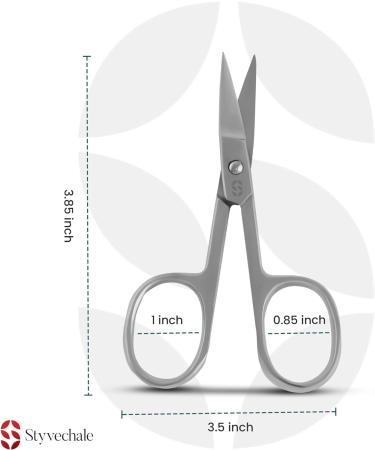 Curved Cuticle Scissors Extra Sharp Scissors for Dead Skin Stainless Steel Manicure Scissors for Men & Women Eyebrows Nose Hair Trimming Beauty Grooming - Buy Online on GoSupps.com