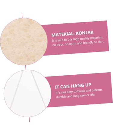 Buy Konjac Face Wash Sponge - Natural Exfoliating Loofah Makeup Remover Pad | 7x7cm White - Buy Online on GoSupps.com