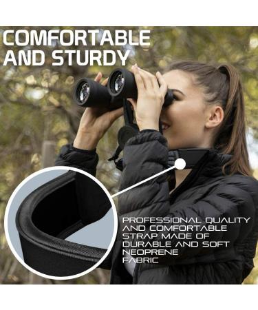 BlueCabi Neoprene Neck Shoulder Strap for Cameras and Binoculars - Comfortable & Adjustable Men and Women - Anti Slip Lightweight Design - Black - Buy Online on GoSupps.com