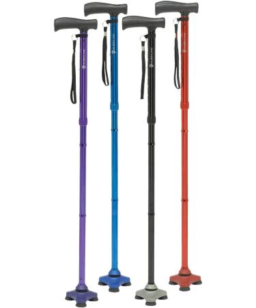 Hurrycane Lightweight All-Terrain Cane Folding Walking Stick - Purple - Buy Online on GoSupps.com