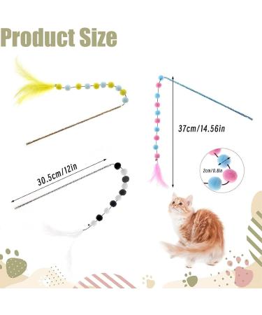 Cat Wand 6Pcs Cat Toys Interactive Cat Toys for Indoor Cats Adult Kitten Include Replacement Feathers 3Pcs Cat Wand Toy Set Retractable Interactive Cat Wand Rod Colourful Refills - Buy Online on GoSupps.com