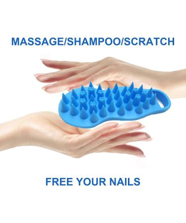 Buy Hair Scalp Massager Shampoo Brush - Silicone Wet Dry Head Scrubber for Women & Men - Best Scalp Massager for Healthy Hair - Buy Online on GoSupps.com